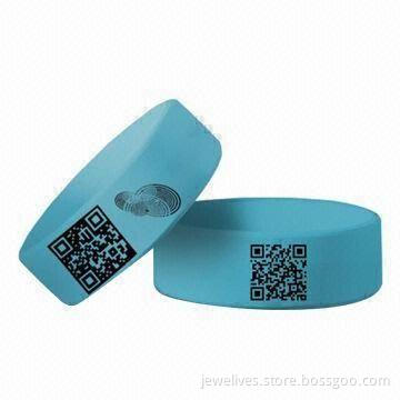 Silicone bracelets with QR code
